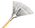 Gardener 10733 Ahşap Saplı, Ayarlı Metal Çim ve Yaprak Toplama Ayarlı Tırmık - Görsel 2