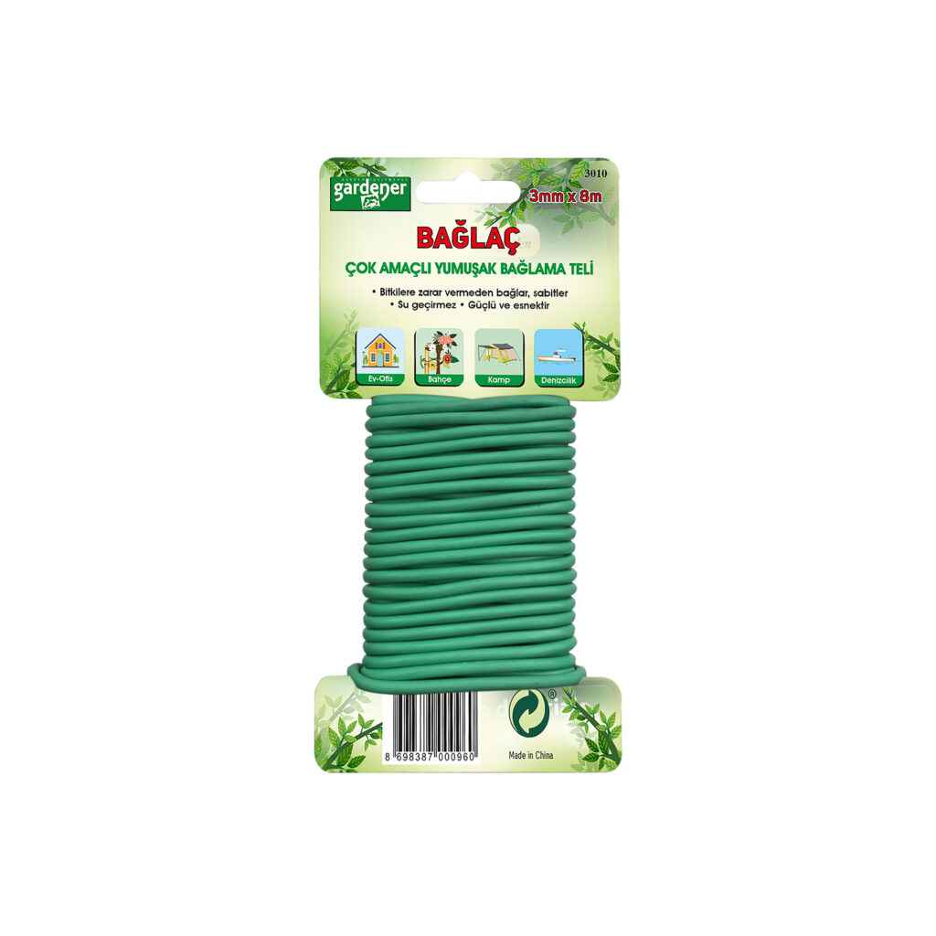 Gardener 3010 Gardener 3010 Çok Amaçlı Yumuşak Bağlama Teli 3 mm x 8 m