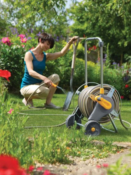 Hozelock 2436H 30 m Hortumlu 60 m Kapasiteli Tekerlekli Metal Hortum Toplama Sarma Araba Seti