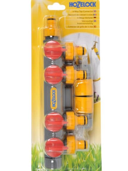 Hozelock 2150H 4 Çıkışlı Vanalı Musluk Adaptörü