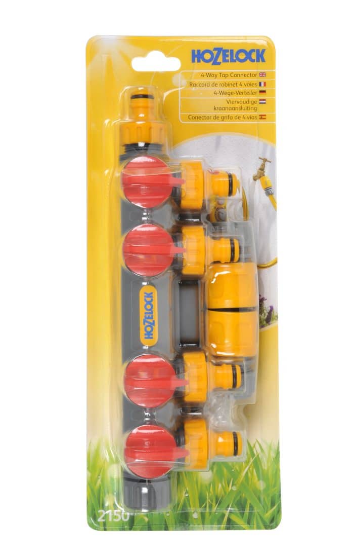 Hozelock 2150H 4 Çıkışlı Vanalı Musluk Adaptörü