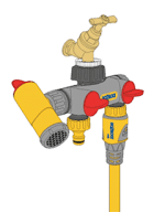 Hozelock 2250H Çift Yönlü, Musluklu, Vanalı Musluk Bağlantısı  1/2" - 3/4" - Görsel 5