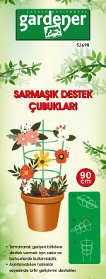 Gardener 53698 Tırmanan Bitkiler İçin Halkalı Destek (Sarmaşık) Çubuğu - 90 cm - Görsel 2