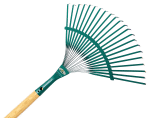 Raco 53731 Ahşap Saplı Metal Çim Yaprak Tırmığı 45 cm