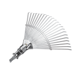 Raco 53736 Ahşap Saplı Ayarlı Kelepçeli Metal Çim ve Yaprak Toplama Tırmığı 30-45 CM - Görsel 2