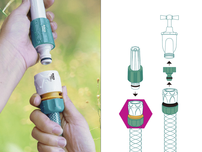 Raco 55205 Hortum Bağlantı Adaptörü Stoplu 1/2" - Görsel 2