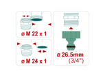 Raco 55304 Erkek ve Dişi Banyo ve Mutfak Bataryaları İçin Musluk Bağlantısı 1/2" - Görsel 3