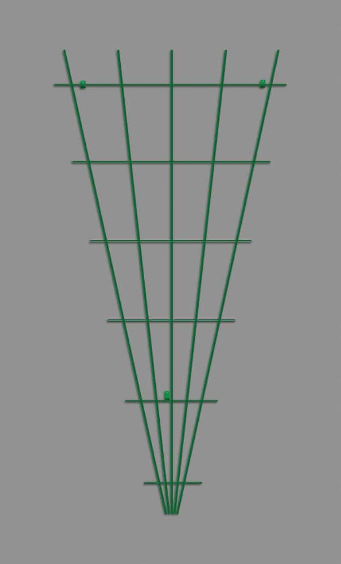 Gardener 74175 Sarmaşık Bitkilere Özel Metal Tırmanma Kafesi Üçgen - Yeşil 150cm X 75cm - Görsel 6