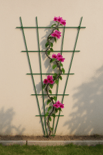 Gardener 74175 Sarmaşık Bitkilere Özel Metal Tırmanma Kafesi Üçgen - Yeşil 150cm X 75cm - Görsel 2