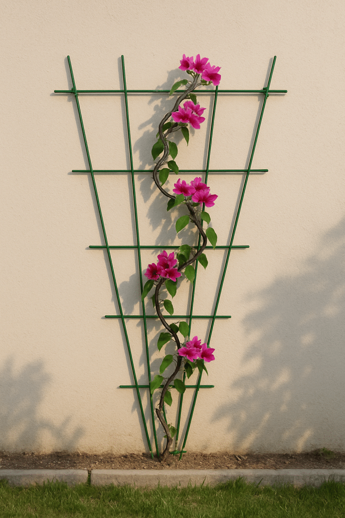 Gardener 74175 Sarmaşık Bitkilere Özel Metal Tırmanma Kafesi Üçgen - Yeşil 150cm X 75cm - Görsel 2