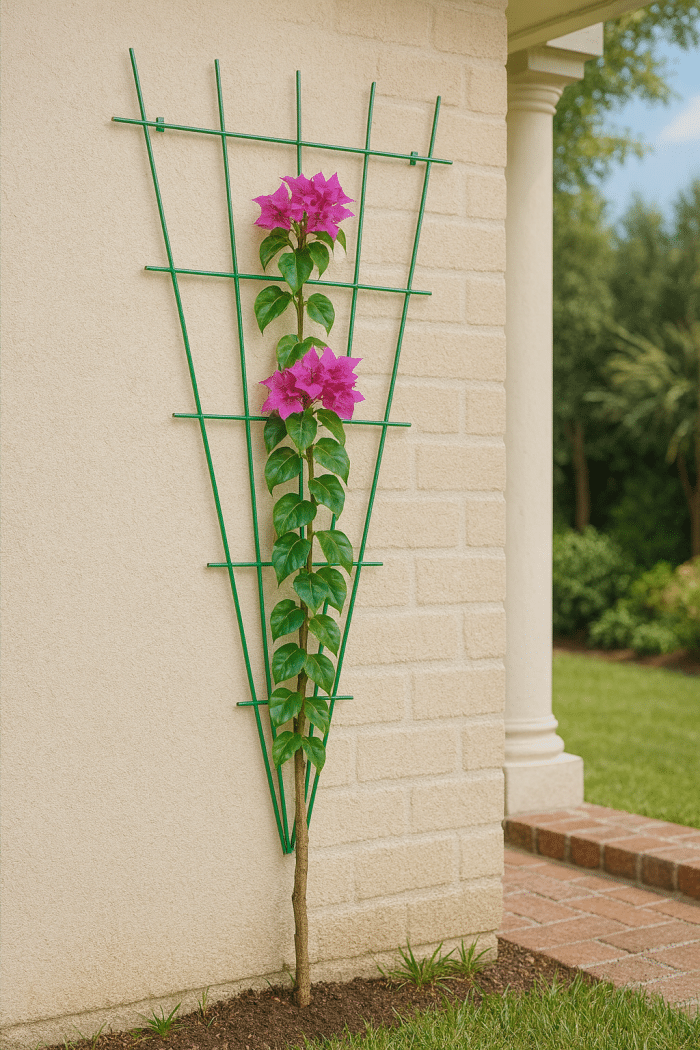 Gardener 74175 Sarmaşık Bitkilere Özel Metal Tırmanma Kafesi Üçgen - Yeşil 150cm X 75cm - Görsel 4
