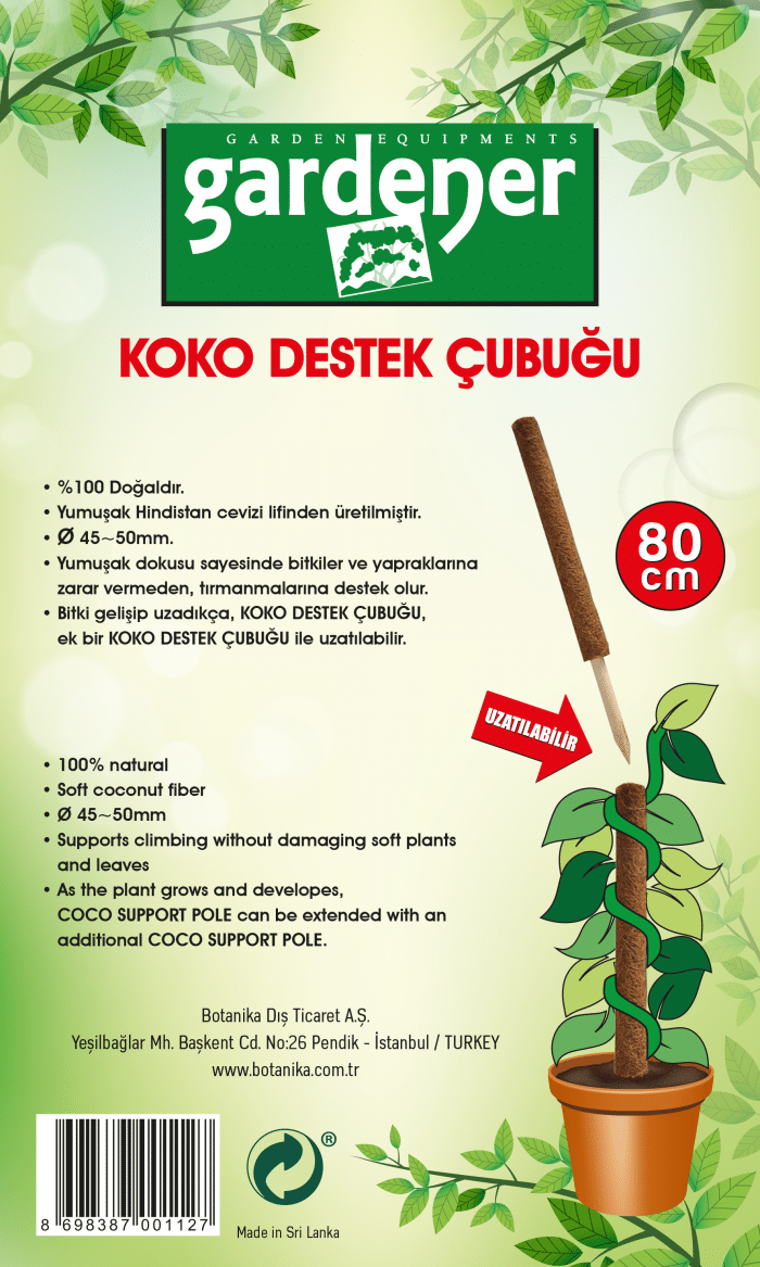 Gardener KKS080 Koko Sarmaşık Çubuğu - 80 cm - Görsel 3